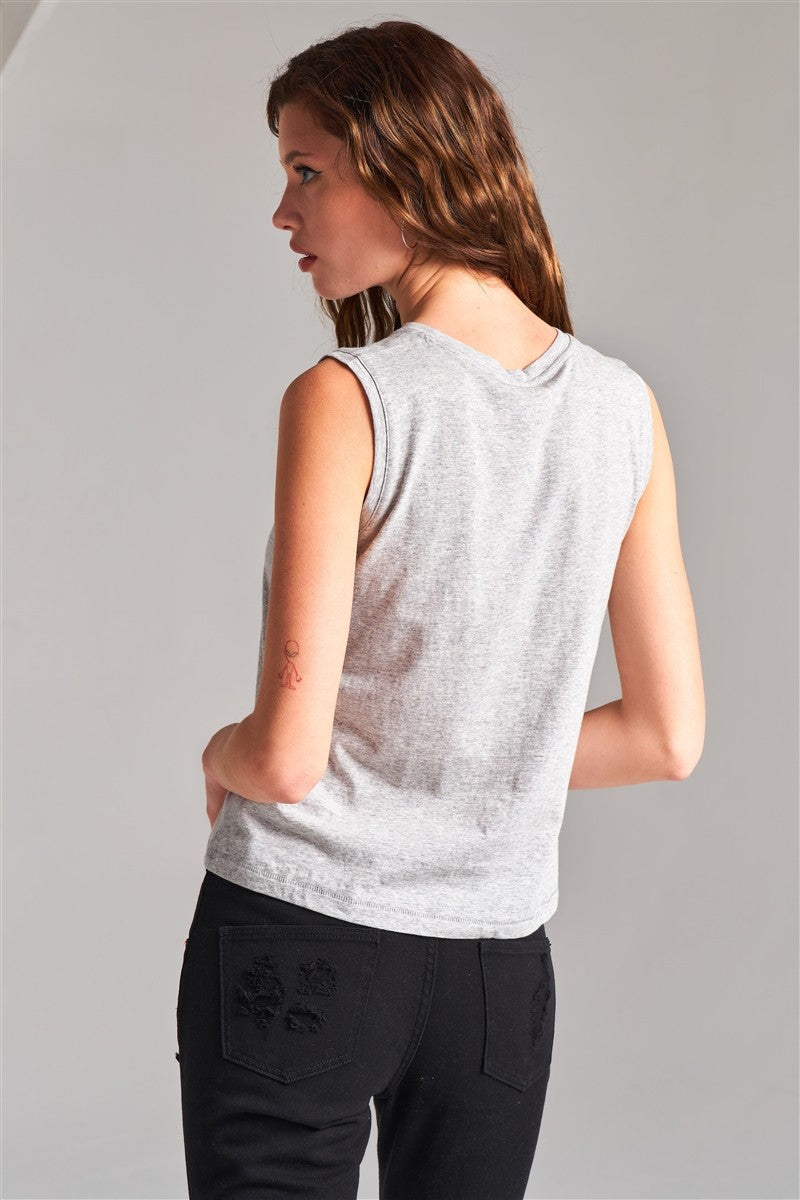 Solid Sleeveless Round Neck Basic Tank Top-Product Type | Naughty Smile Fashion