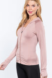 Chaqueta deportiva con capucha y cuello alto Long SLV