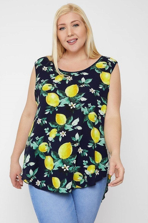 Plus Size High-low Hemline Sleeveless Top – Stylish & Comfortable – men’s fashion, stylish and versatile