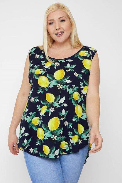 Plus Size High-low Hemline Sleeveless Top – Stylish & Comfortable – men’s fashion, stylish and versatile
