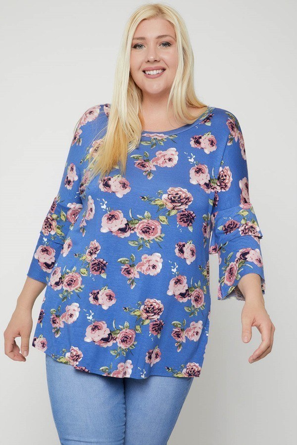 Plus Size Floral Print Top – Stylish & Comfortable – men’s fashion, stylish and versatile