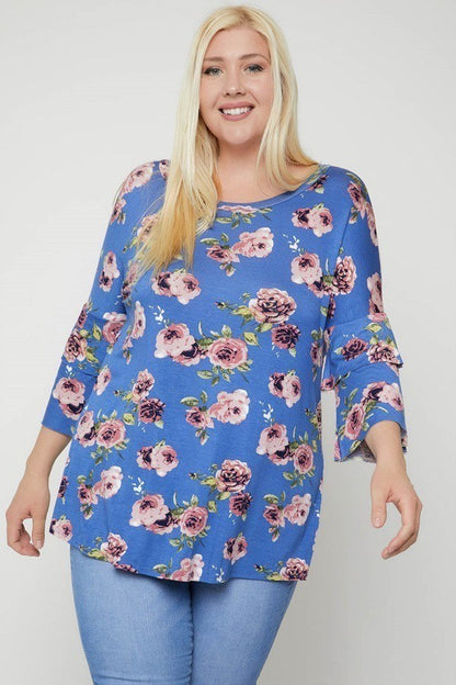 Plus Size Floral Print Top – Stylish & Comfortable – men’s fashion, stylish and versatile