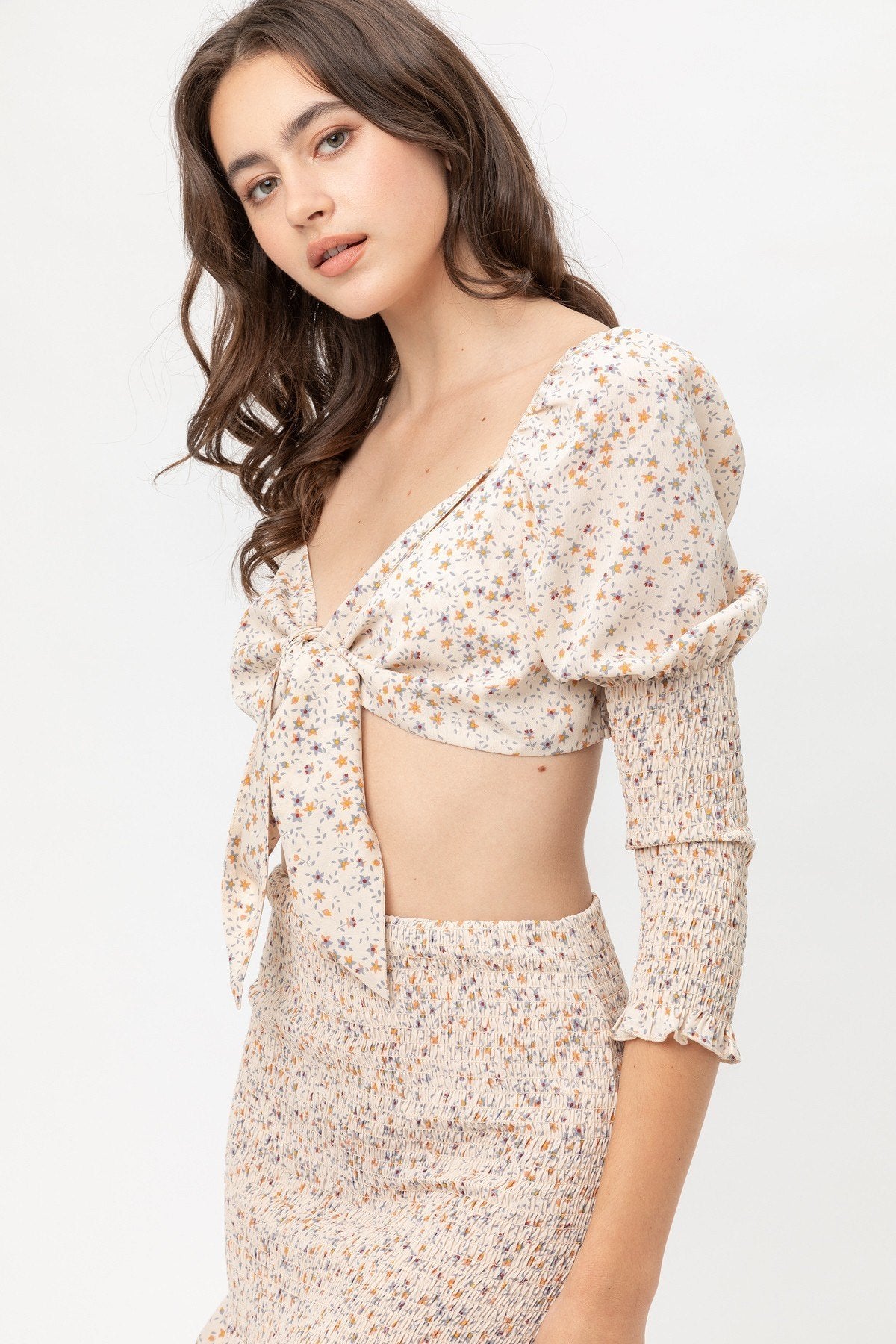 Front Tie Woven Printed Top-Product Type | Naughty Smile Fashion