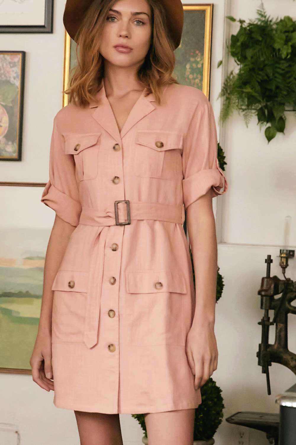 Drop Shoulder With Saist Tie Belted Dress-Product Type | Naughty Smile Fashion