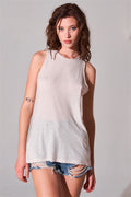 Sleeveless Crew Neck Cut-out Back Detail Longline Top-Product Type | Naughty Smile Fashion