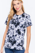 Short Slv Tie-dye Cotton Jersey Top-Product Type | Naughty Smile Fashion