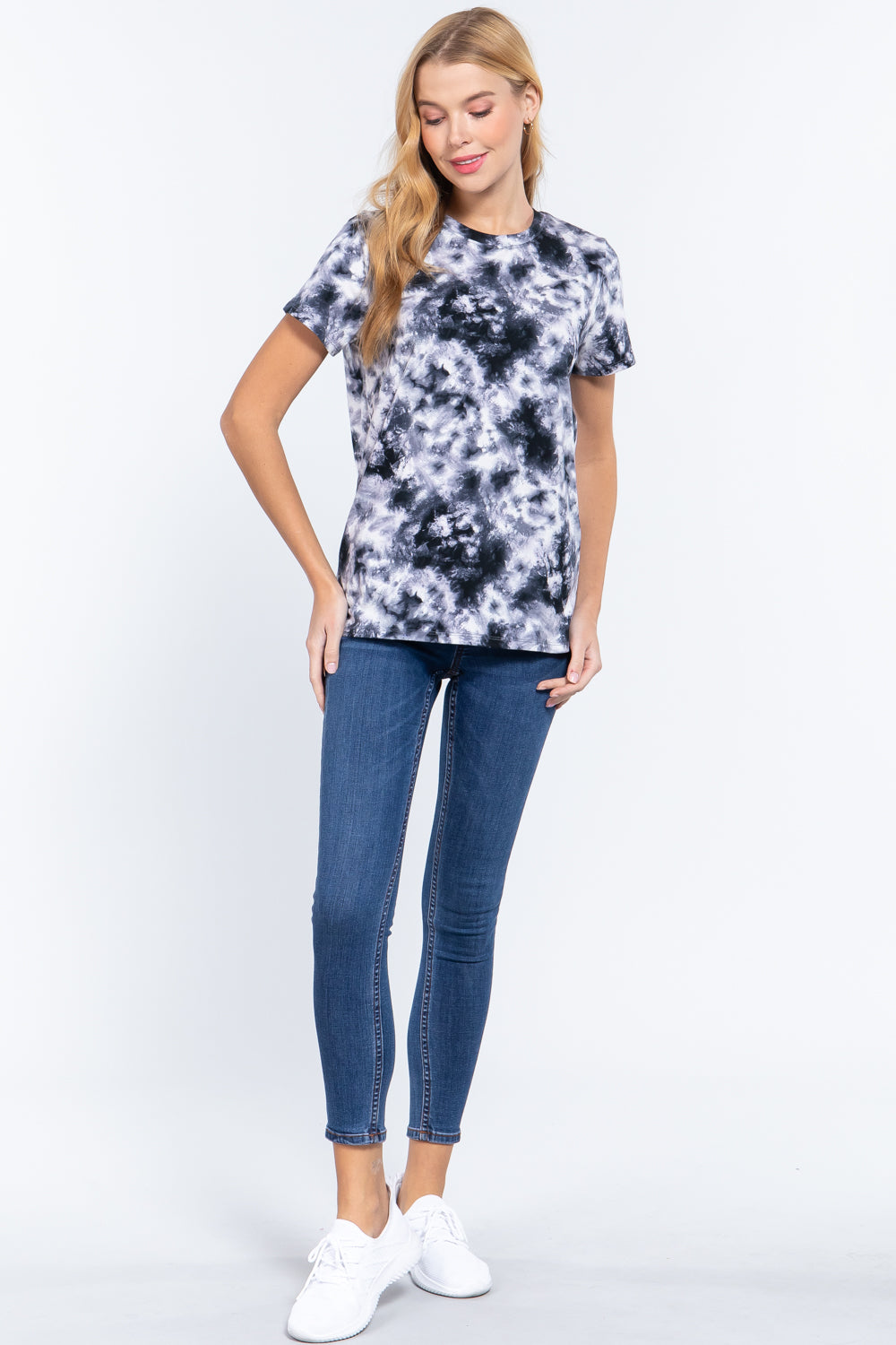 Short Slv Tie-dye Cotton Jersey Top-Product Type | Naughty Smile Fashion
