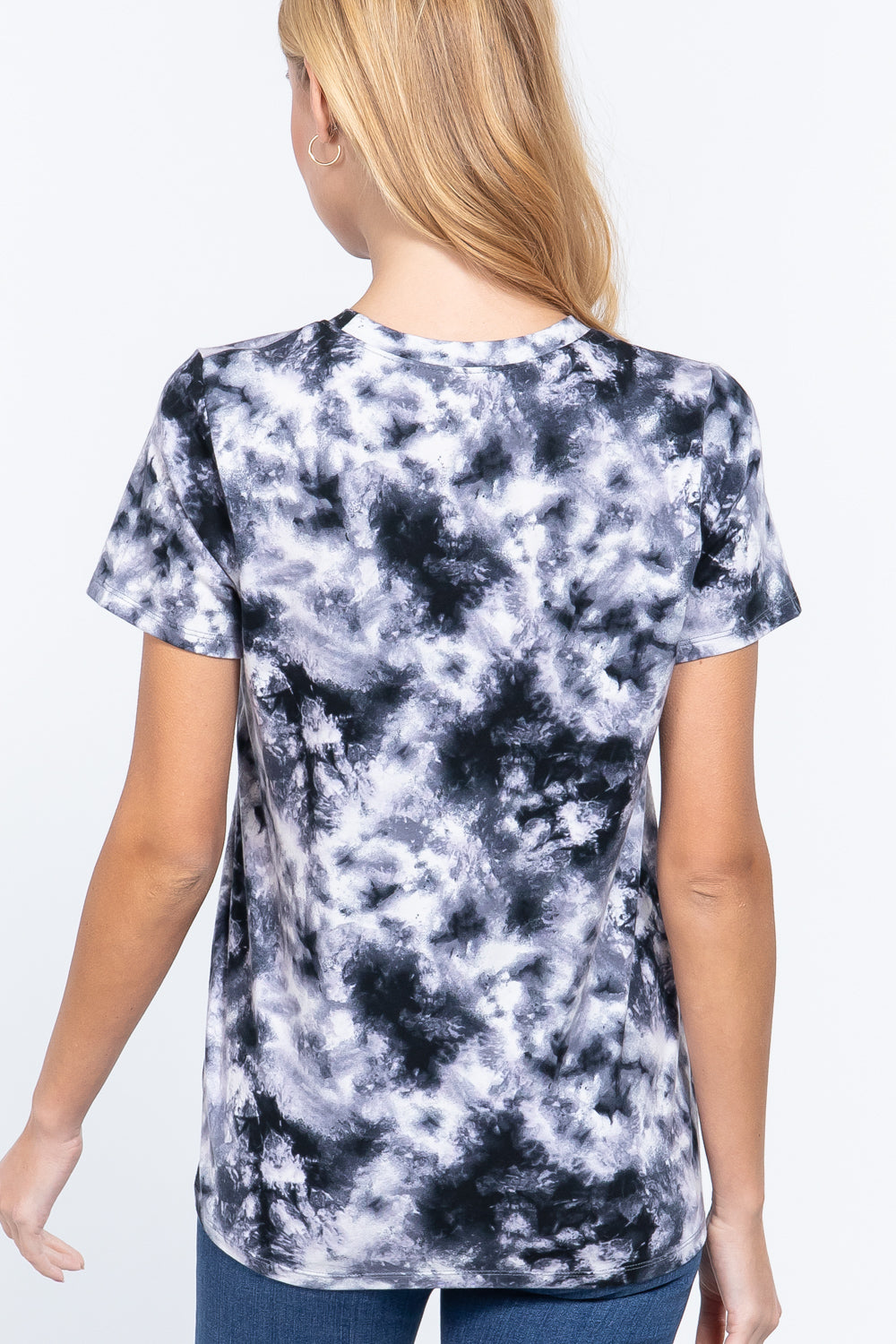Short Slv Tie-dye Cotton Jersey Top-Product Type | Naughty Smile Fashion