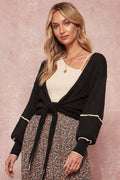A Textured Knit Cardigan Sweater-Product Type | Naughty Smile Fashion