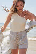 A Pair Of Striped Woven Shorts-Product Type | Naughty Smile Fashion