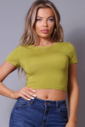 Short Sleeve Round Neck Crossover Multi Way Tie Top-Product Type | Naughty Smile Fashion