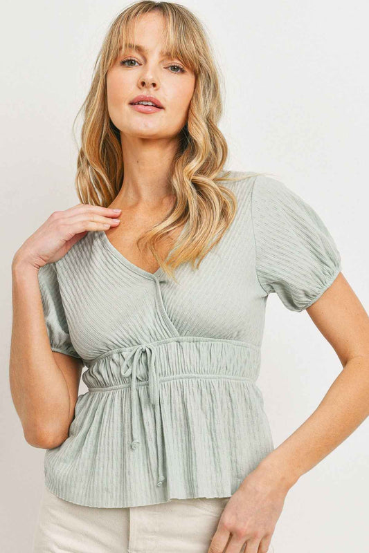 Sale - Front Tie Cut Edge Top – On Sale Now