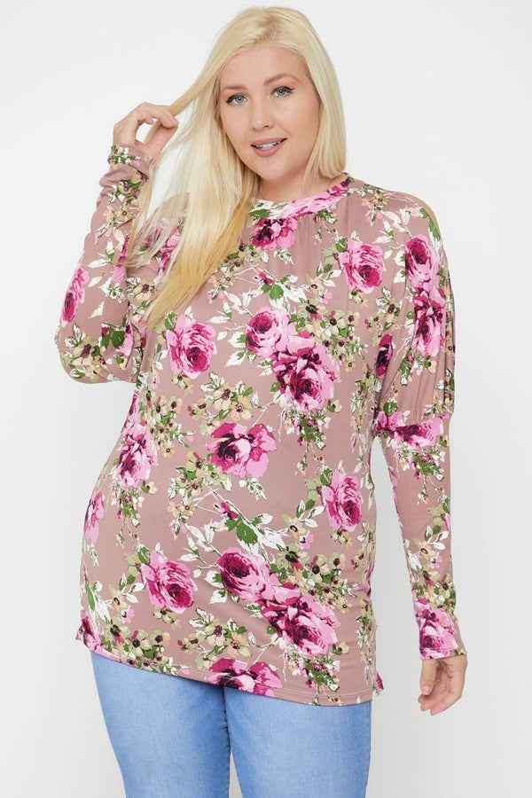 Plus Size Flattering Cutout Details Floral Print Top – Stylish & Comfortable – men’s fashion, stylish and versatile