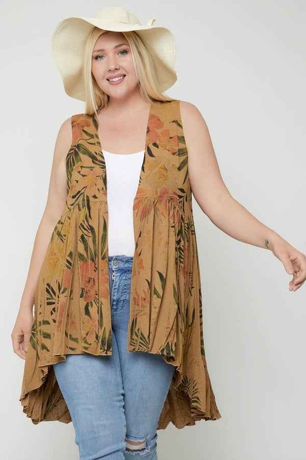 Plus Size Long Flattering Silhouette Sleeveless Cardigan – Stylish & Comfortable – men’s fashion, stylish and versatile