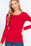 Long Slv Scoop Neck Thermal Top