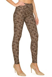 Multi Print, Full Length, High Waisted Leggings In A Fitted Style With An