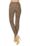 Multi Print, Full Length, High Waisted Leggings In A Fitted Style With An