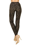 Multi Print, Full Length, High Waisted Leggings In A Fitted Style With An