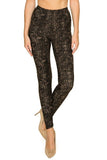 Multi Print, Full Length, High Waisted Leggings In A Fitted Style With An