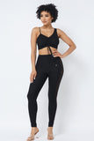 Mesh Strappy Adjustable Ruched Crop Top With Matching See Through Side Panel