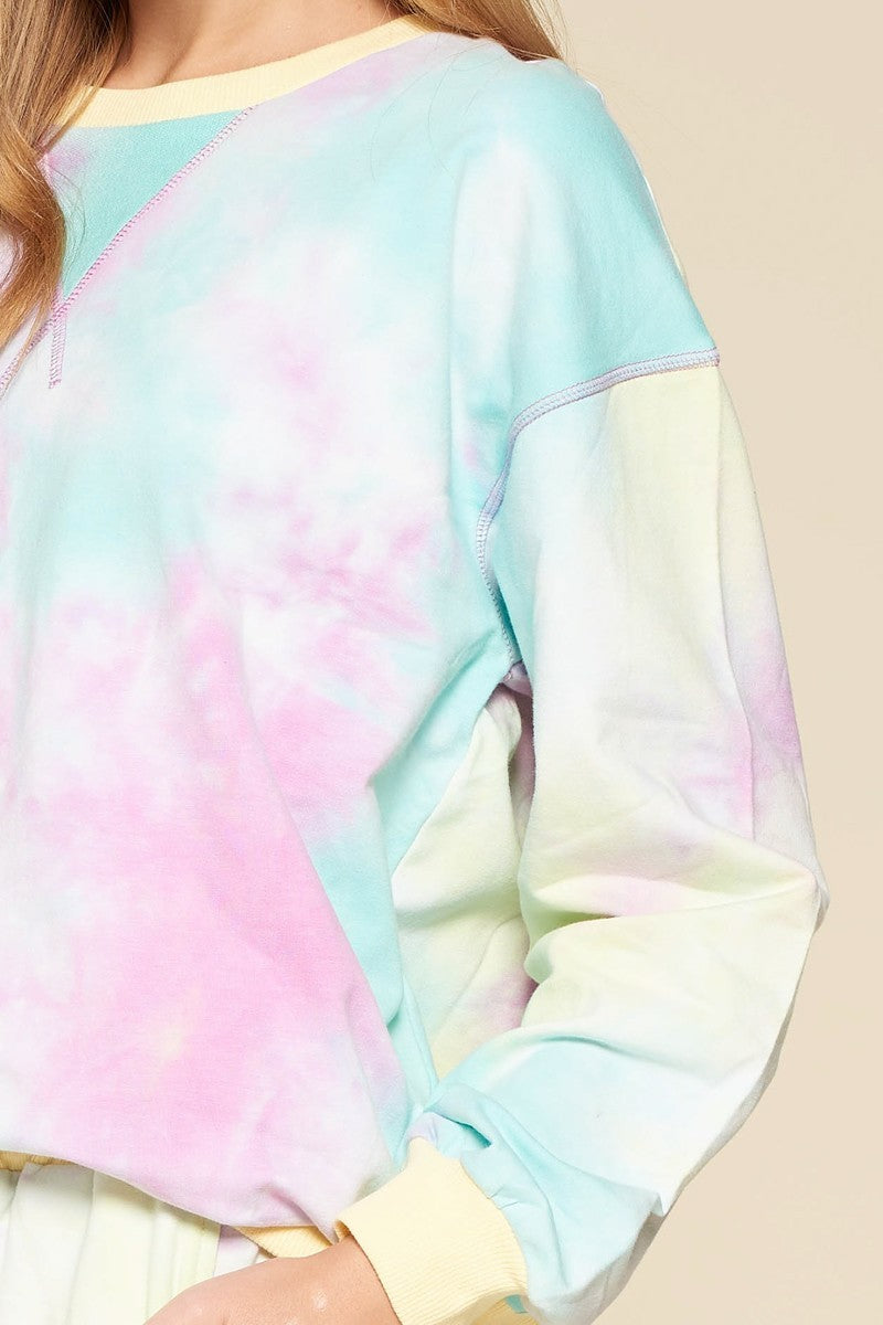 Tie-dye Printed Jersey Top-Product Type | Naughty Smile Fashion