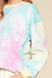 Top de jersey con estampado tie-dye