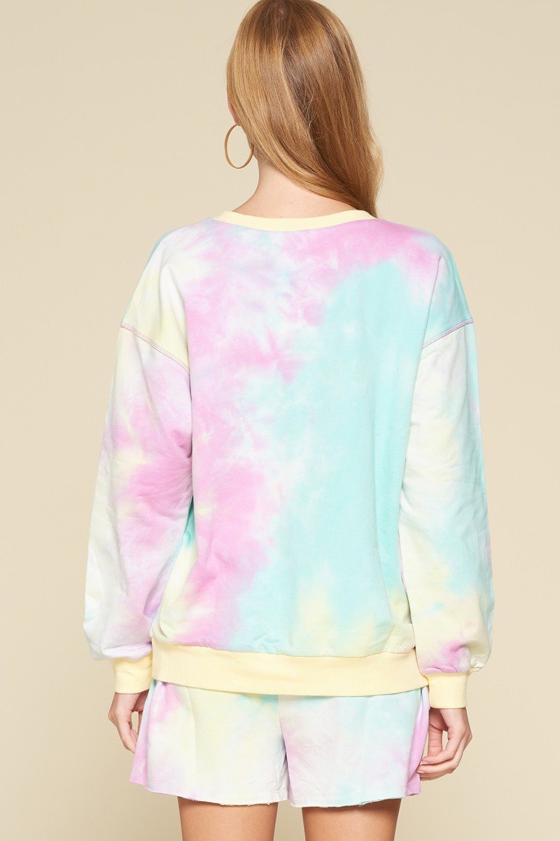 Tie-dye Printed Jersey Top-Product Type | Naughty Smile Fashion