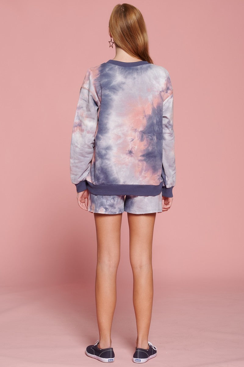 Tie-dye Printed Jersey Shorts-Product Type | Naughty Smile Fashion