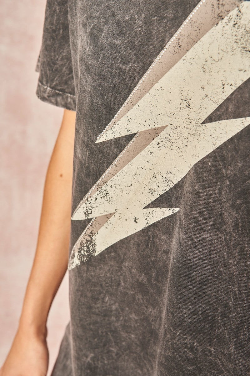 A Mineral Washed Graphic T-shirt-Product Type | Naughty Smile Fashion