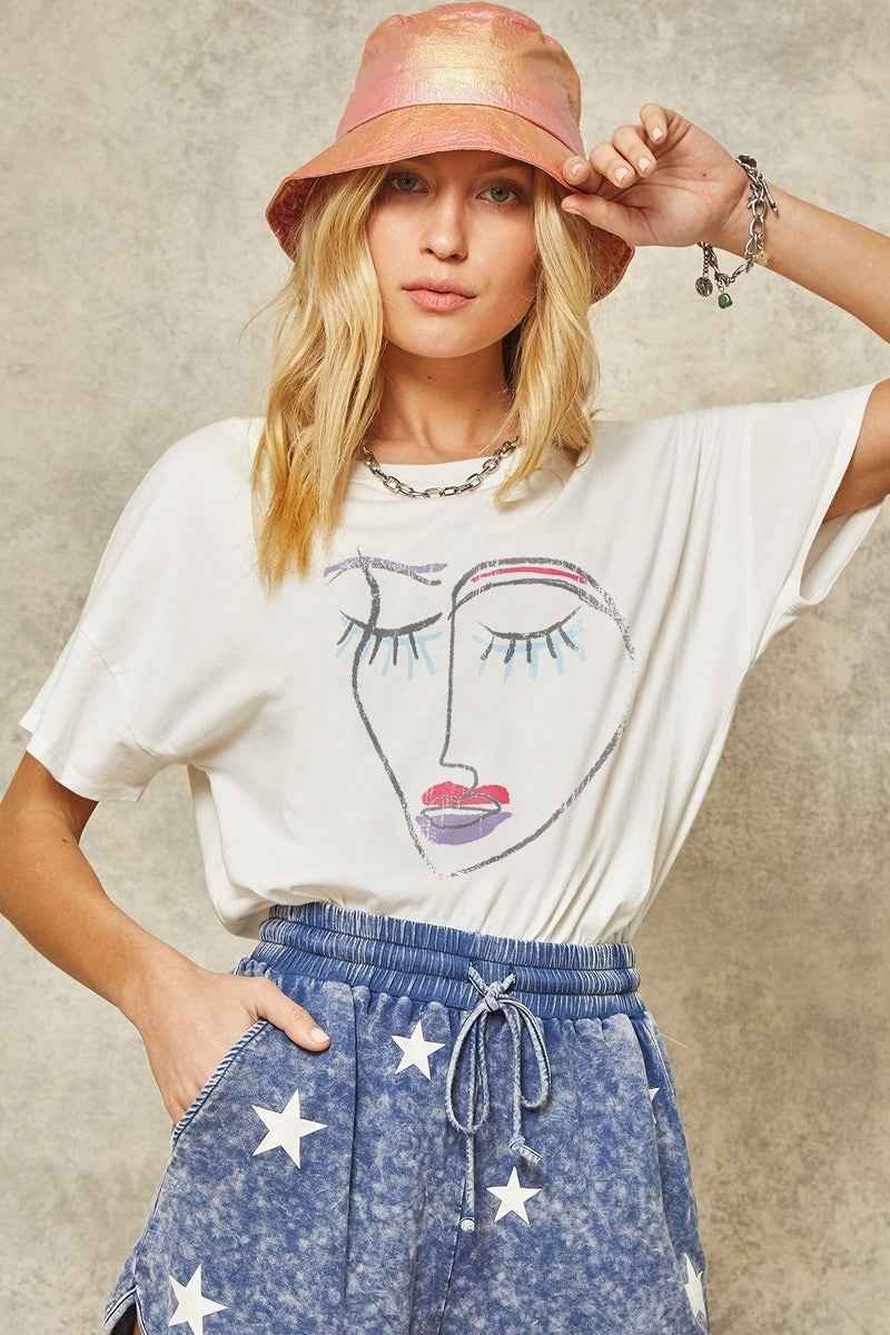 Sale - A Solid Knit Graphic T-shirt – On Sale Now