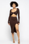 High Slit Skirt Set-Product Type | Naughty Smile Fashion