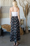 Elastic Waistline Maxi Skirt