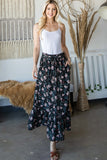 Elastic Waistline Maxi Skirt