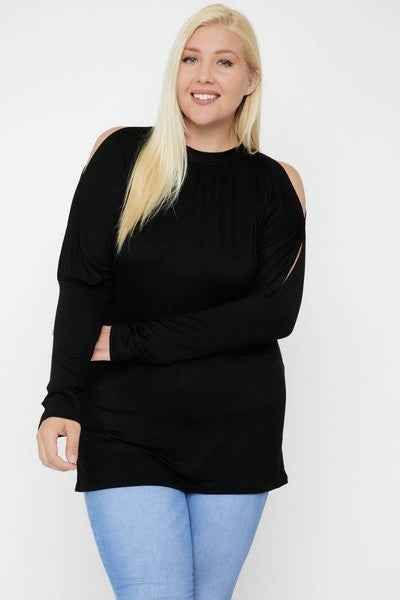 Plus Size Long Sleeves Solid Top – Stylish & Comfortable – men’s fashion, stylish and versatile