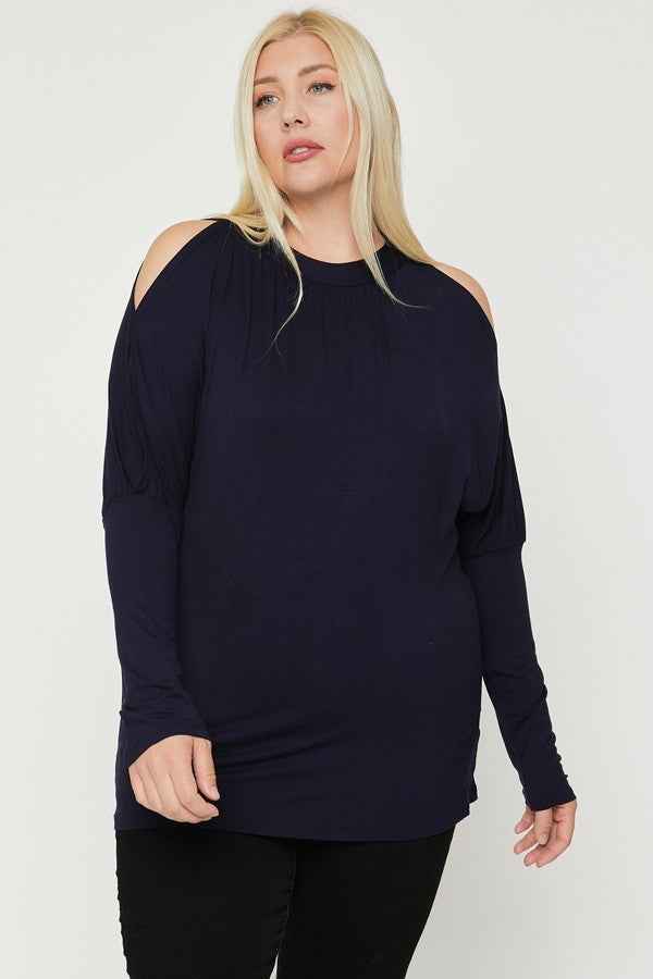 Plus Size Long Sleeves Solid Top – Stylish & Comfortable – men’s fashion, stylish and versatile
