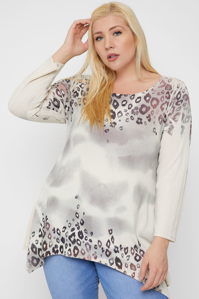 Plus Size Geometric/tribal Sublimation Print Tunic Top – Stylish & Comfortable – men’s fashion, stylish and versatile