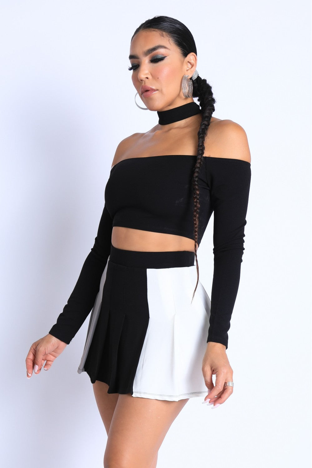 Choker Off-shoulder Top Set-Product Type | Naughty Smile Fashion
