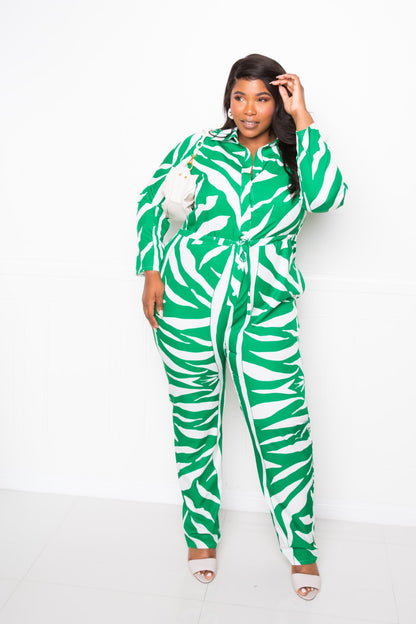 Plus Size Button Up Long Sleeve  Jumpsuit – Stylish & Comfortable – men’s fashion, stylish and versatile