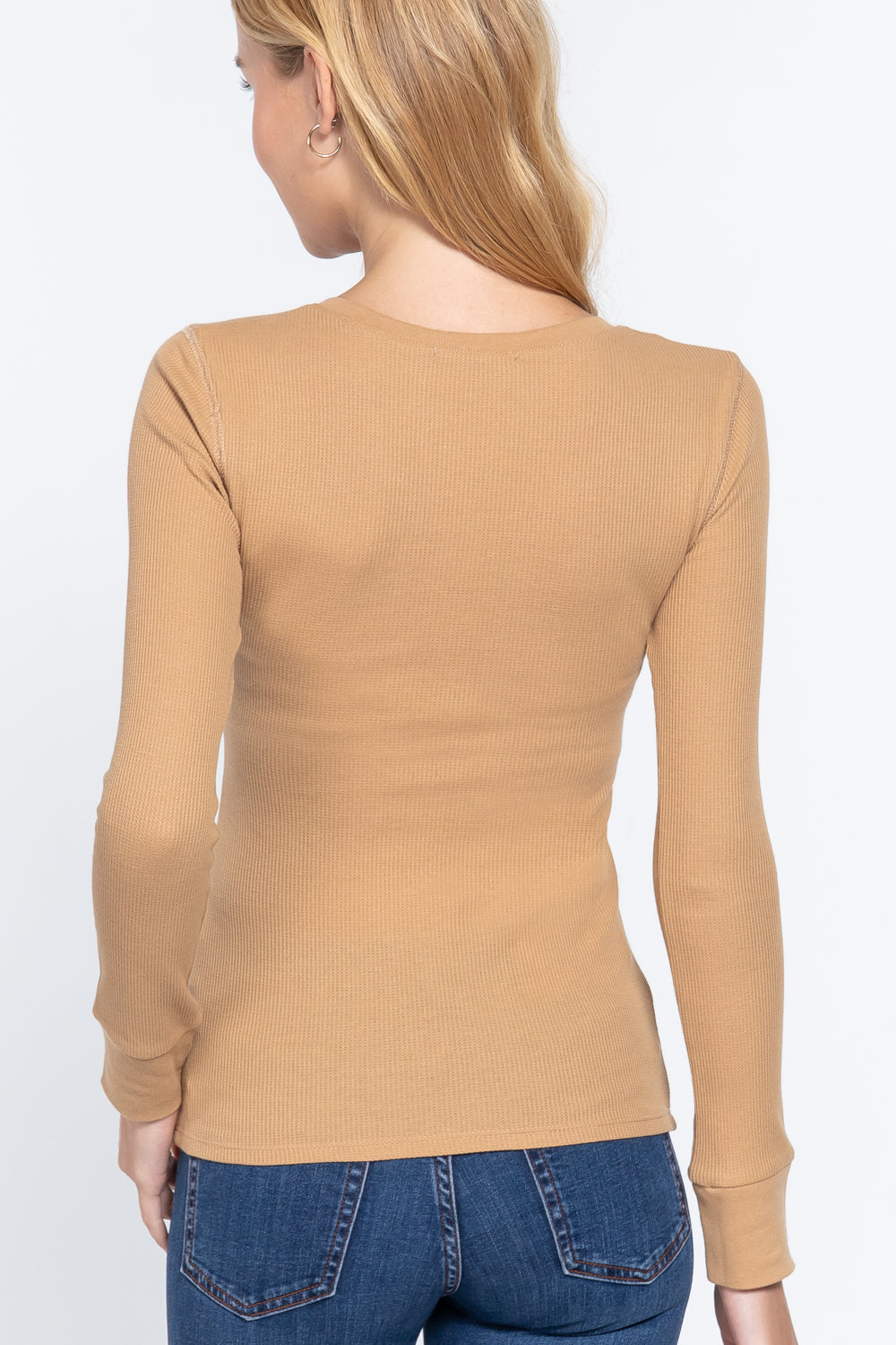 Long Slv Henley Thermal Top-Product Type | Naughty Smile Fashion