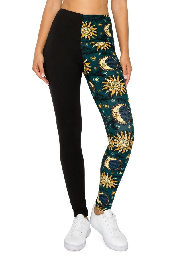 Spliced 5-inch Long Yoga Style Banded Lined Knit Legging With High Waist-Product Type | Naughty Smile Fashion
