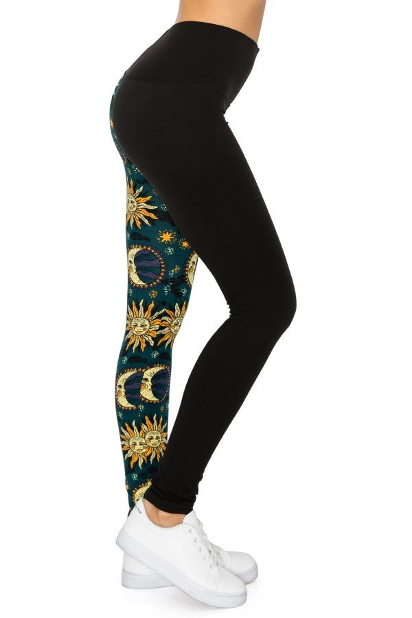 Spliced 5-inch Long Yoga Style Banded Lined Knit Legging With High Waist-Product Type | Naughty Smile Fashion