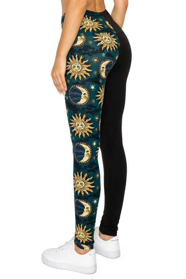 Spliced 5-inch Long Yoga Style Banded Lined Knit Legging With High Waist-Product Type | Naughty Smile Fashion