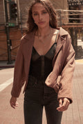 A Faux Leather And Lace Camisole Top-Product Type | Naughty Smile Fashion