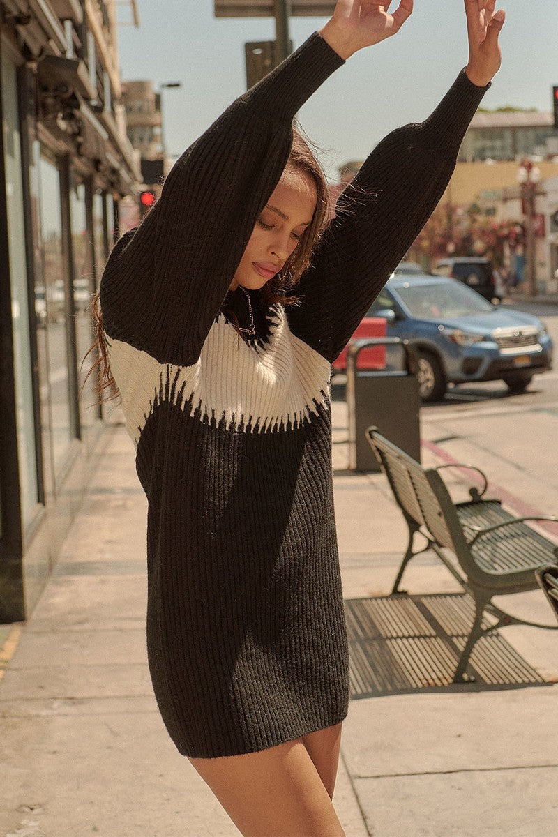 A Ribbed Knit Sweater Mini Dress-Product Type | Naughty Smile Fashion