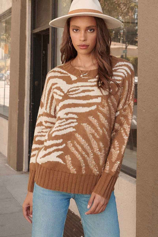 Sale - A Zebra Print Pullover Sweater – On Sale Now