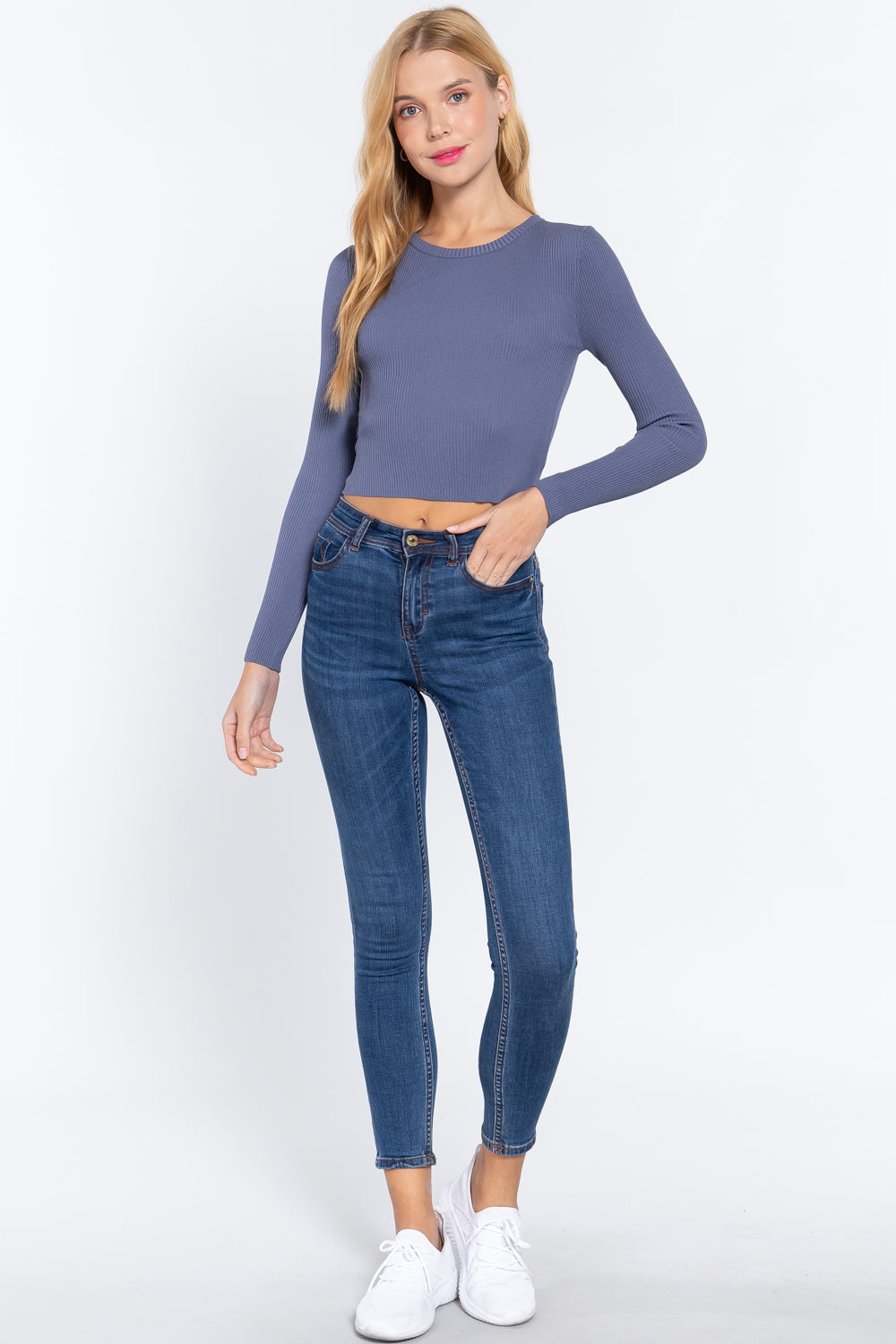 Long Slv Open Back Sweater Top-Product Type | Naughty Smile Fashion