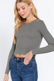 Long Slv Open Back Sweater Top