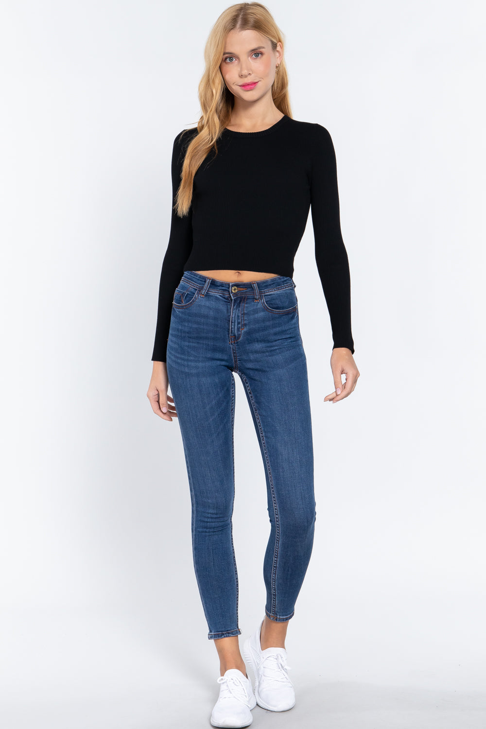 Long Slv Open Back Sweater Top-Product Type | Naughty Smile Fashion