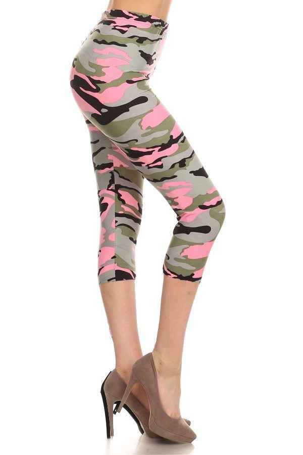 Print, Cropped Leggings In A Fitted Style With A Banded High Wais – multicolor, fashion, women style