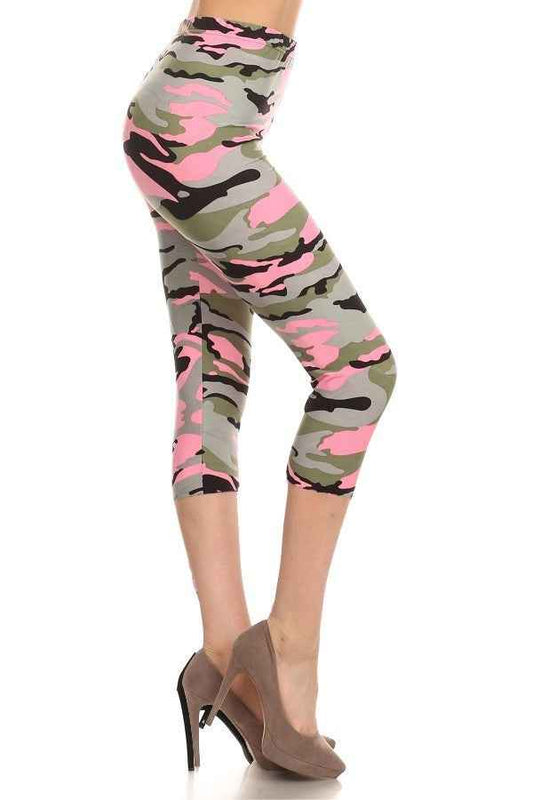 Print, Cropped Leggings In A Fitted Style With A Banded High Wais – multicolor, fashion, women style